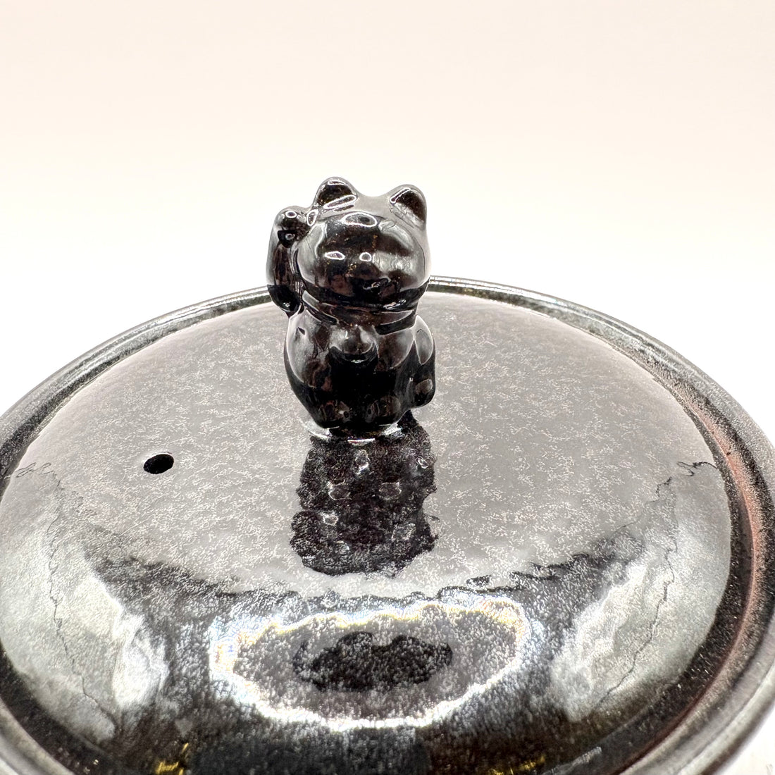 Kyusu Japanese Teapot - Lucky Cat Lid - 300ml  - #387