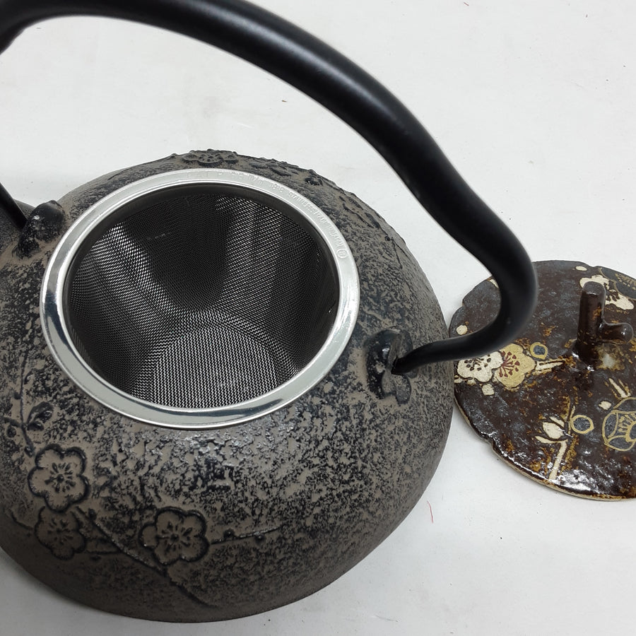 Cast Iron Teapot with Ceramic Lid -Plum Blossoms
