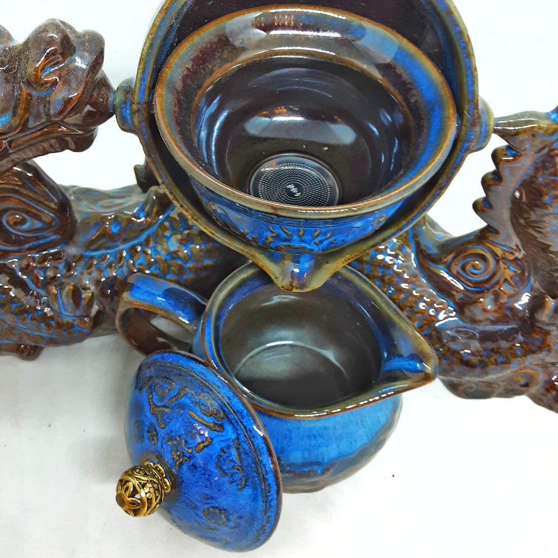 Ceramic Gongfu set- Azure Dragon - 150 ml