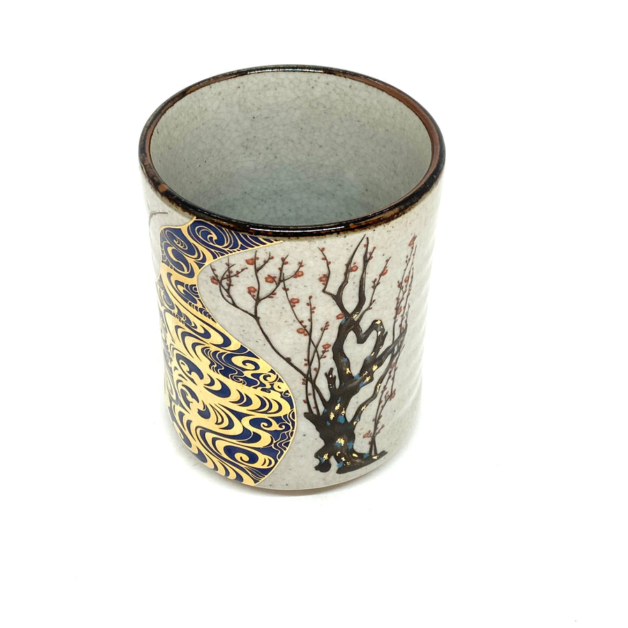 Japanese Tea Cup - Red and White Plum Blossoms - 620