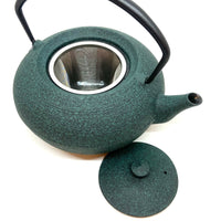 Cast Iron Teapot -  Hiratsubo - Green - 1.4L - HS34LGRN