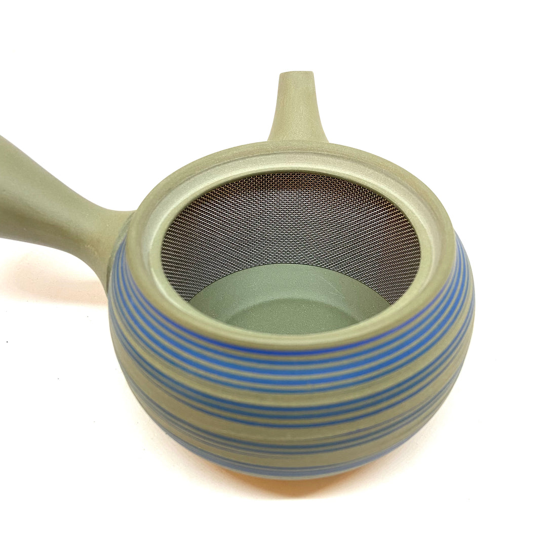 Kyusu Japanese Teapot -  Blue Swirl - 240ml - #514