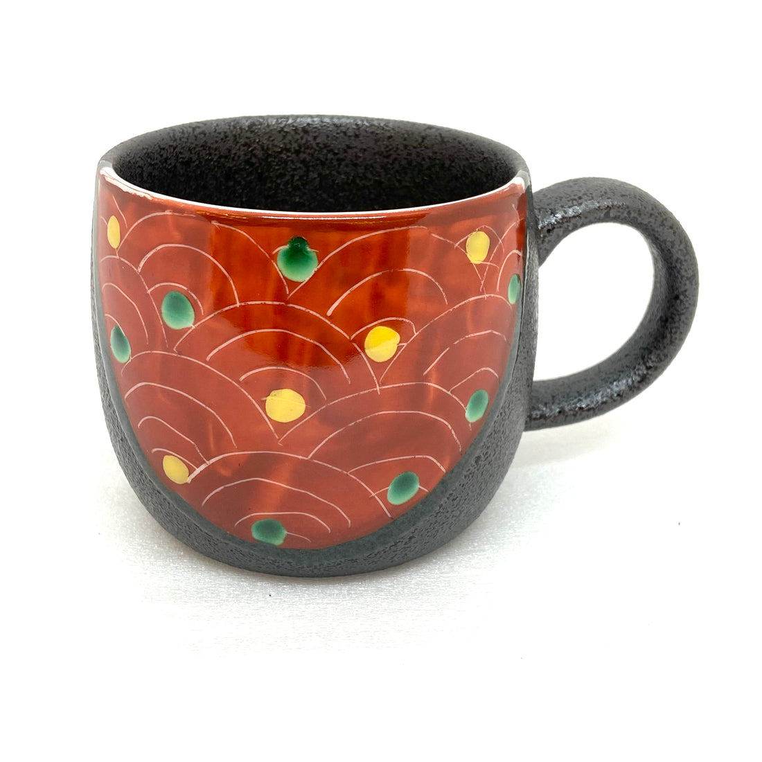 Japanese Tea Mug - Red Waves - 830