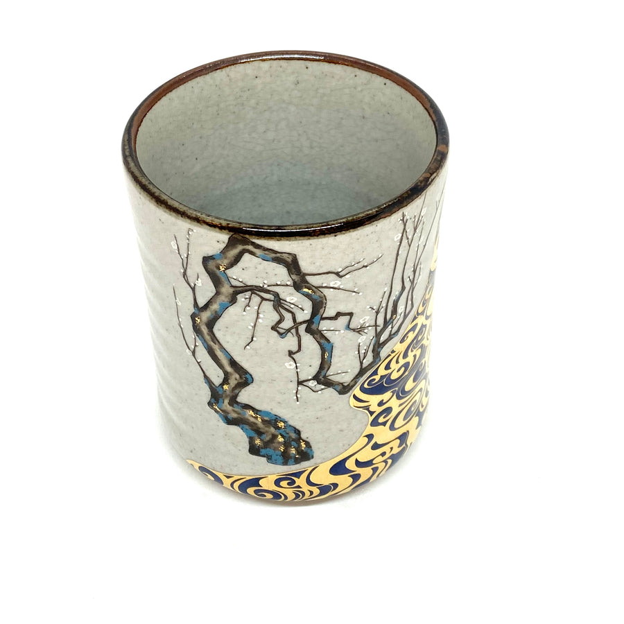 Japanese Tea Cup - Red and White Plum Blossoms - 620