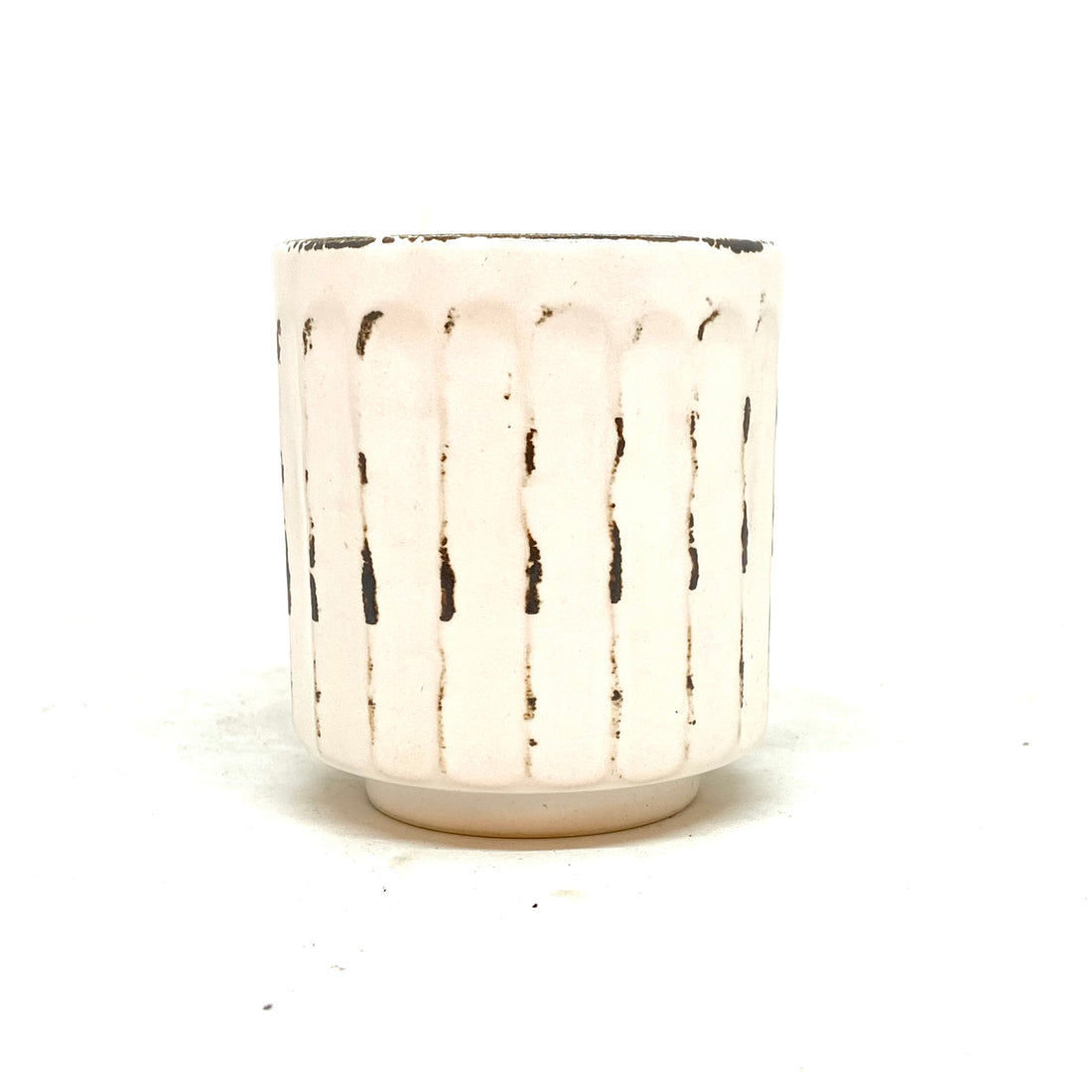 Japanese Tea Cup - Speckle Worn White